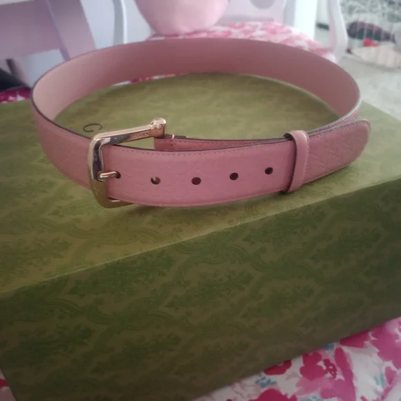 Gucci Pink Leather Belt 90 s-l400.jpg main image 2